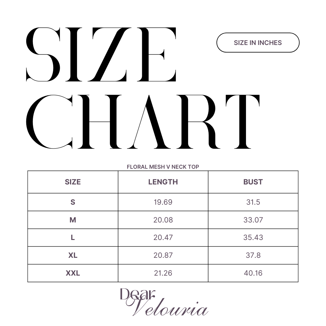 FLORAL MESH V NECK TOP