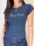 Navy Blue "Be a Doll" Baby Tee