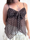 Babydoll Brown Bow Cami Top
