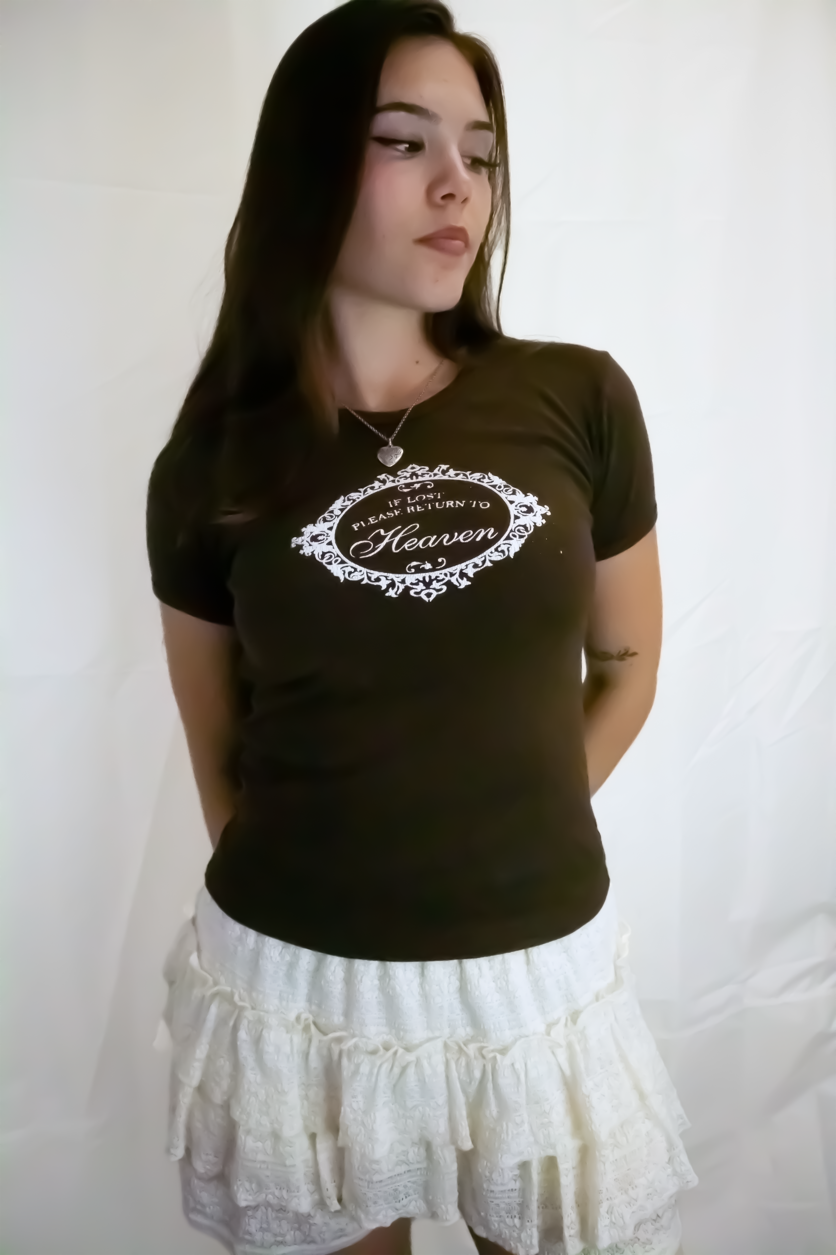 Brown Return to Heaven Baby Tee