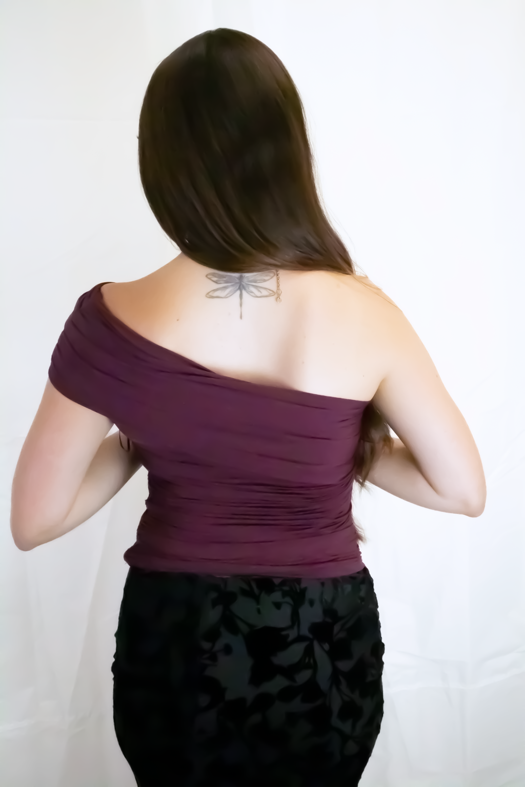 Burgundy Off The Shoulder Top