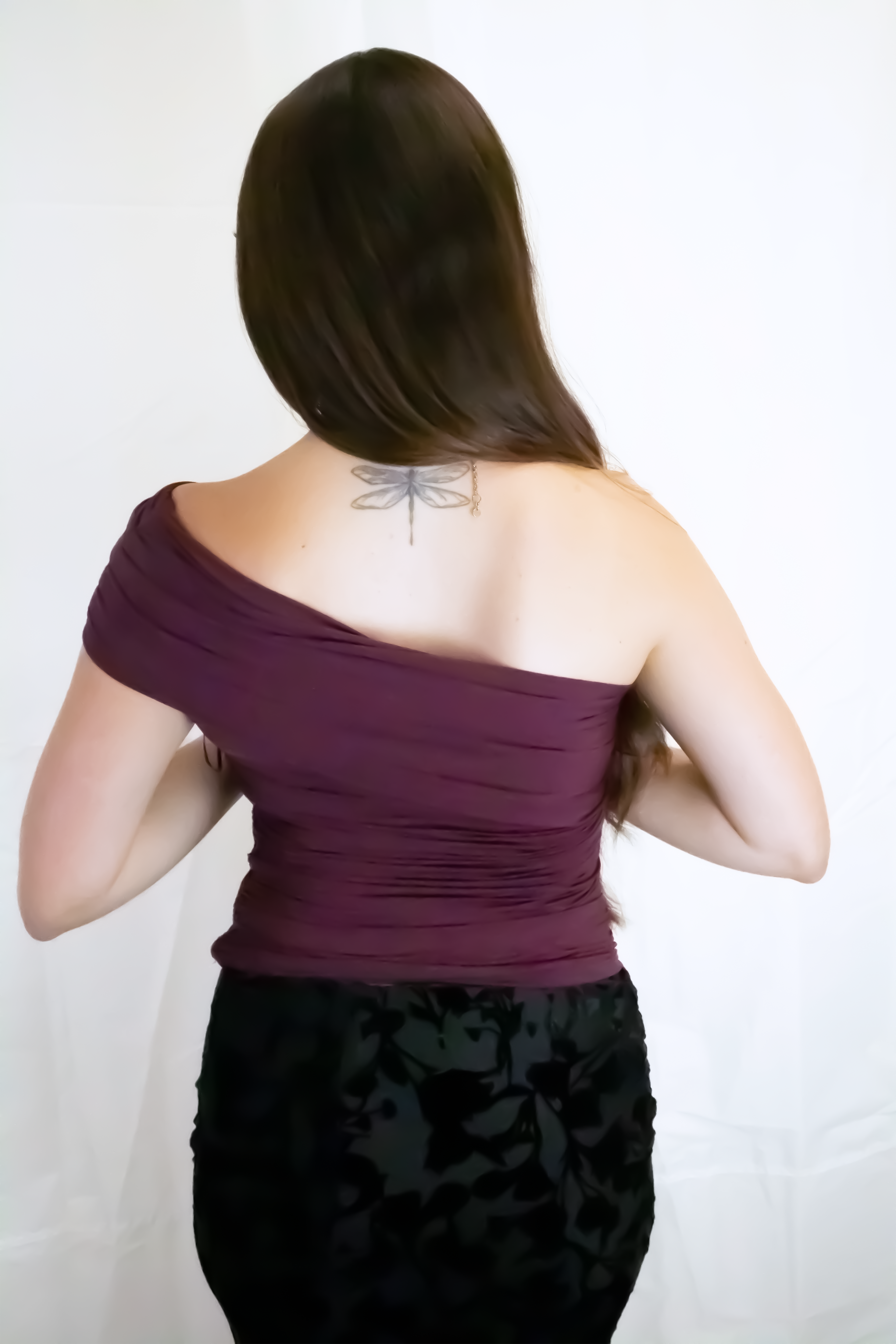 Burgundy Off The Shoulder Top
