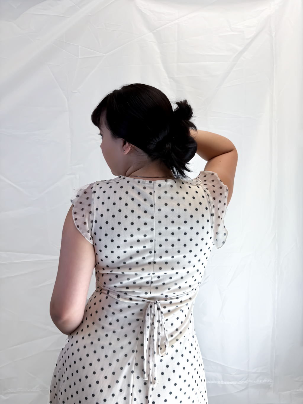 White Short Sleeve Ruffle Mini Dress